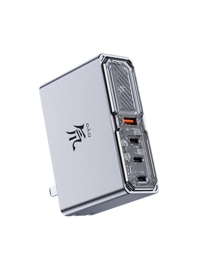 ريد ماجيك شاحن ريد ماجيك بقوة 140 واط للشحن السريع بأربعة منافذ بتقنية الغاليوم، تصميم مدمج، دبابيس قابلة للطي، تقنية نيو تشارجر 3.0، متوافق مع ريد ماجيك أسترا ونوفا، آيباد، الأجهزة اللوحية، آيفون، ماك بوك، واللابتوبات – يشمل كابل –منفذ امريكي - Image 4